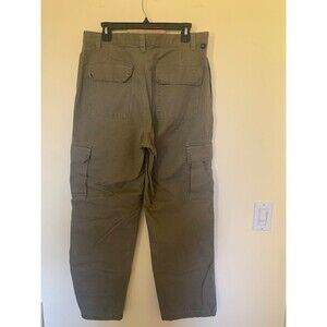 DOCKERS Mens 34x32 Olive Green Work Cargo Straight Fit Khaki Hiking